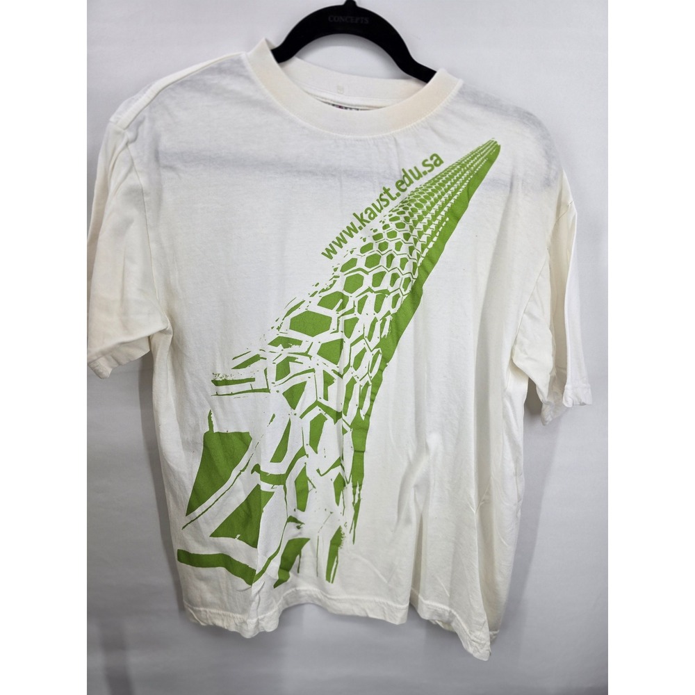 Sandhu Exclusive KAUST University Graphic T-Shirt Mens Large White Green Tee